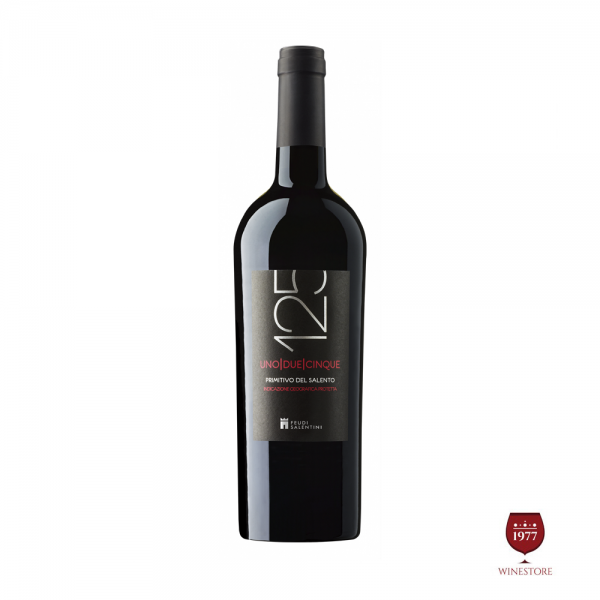 Rượu Vang 125 Primitivo Del Salento 5.4% ABV* – Vang Ý Nhập Khẩu