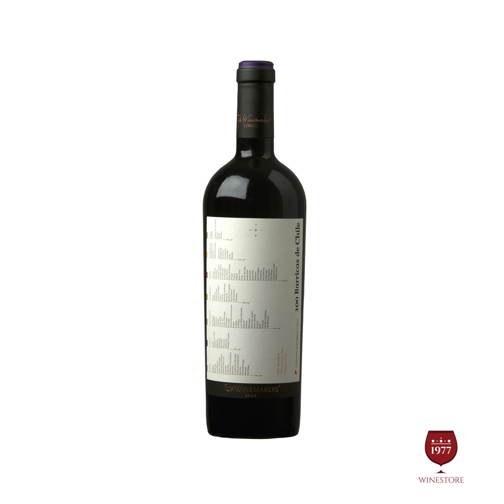 Rượu Vang Chile Cao Cấp Top Winemaker 100 Barricas Cabernet Sauvignon 5.4% ABV*