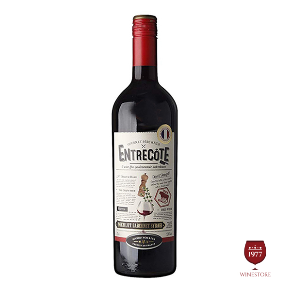 Rượu Vang Entrecote Merlot Cabernet Syrah VDP 5.4% ABV* – Vang Pháp Giá Tốt