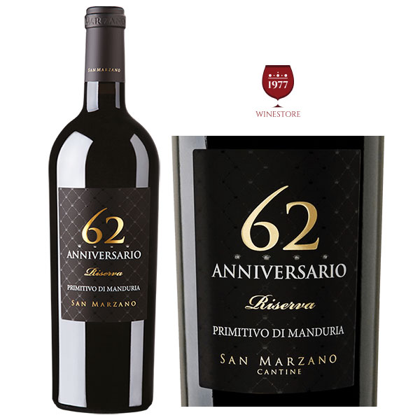 Rượu vang 62 Anniversario Primitivo di Manduria