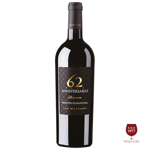 Rượu vang 62 Anniversario Primitivo di Manduria 5.4% ABV*