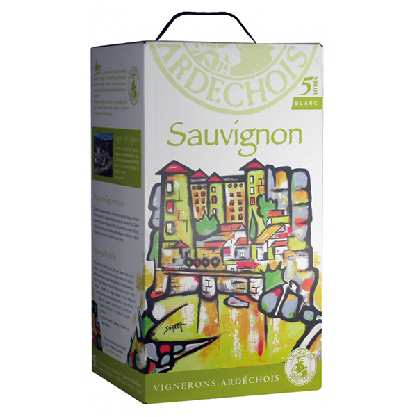 Rượu Vang Bịch Vignerons Ardechois Sauvignon Blanc